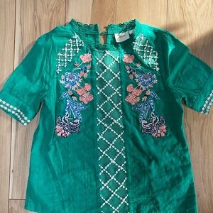 Maeve embroidered top Sz 4